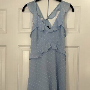 AQUA Blue Ruffle Dress